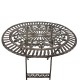 Salon de Jardin Margot Salon de Thé Bistrot 1 Table 2 Chaises Pliables en Fonte Marron