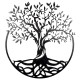 Arbre de Vie Décoratif à Fixer Applique Murale Fronton Motif Nature en Acier Patiné Marron 0,5x67x88cm