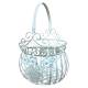 Grande Jardinière Façon Panier Pot de Fleur Bac de Plantation en Acier Blanc 25x25x39cm
