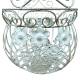 Grande Jardinière Façon Panier Pot de Fleur Bac de Plantation en Acier Blanc 25x25x39cm