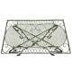 Table Basse Papillon Rectangulaire Acier Vert Antique Desserte Table d'Appoint Pliable de Jardin 50x56x85cm