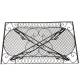 Table Basse Papillon Rectangulaire Acier Marron Desserte Table d'Appoint Pliable de Jardin 50x56x85cm