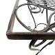 Table Basse Papillon Rectangulaire Acier Marron Desserte Table d'Appoint Pliable de Jardin 50x56x85cm