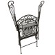 Fauteuil de Jardin Papillon Chaise Siège de Salon Extérieur à 2 Accoudoirs Pliable 1 Place en Acier Marron 51x72x95cm