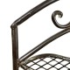 Fauteuil de Jardin Papillon Chaise Siège de Salon Extérieur à 2 Accoudoirs Pliable 1 Place en Acier Marron 51x72x95cm