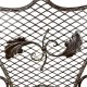 Fauteuil de Jardin Papillon Chaise Siège de Salon Extérieur à 2 Accoudoirs Pliable 1 Place en Acier Marron 51x72x95cm