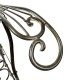 Fauteuil de Jardin Papillon Chaise Siège de Salon Extérieur à 2 Accoudoirs Pliable 1 Place en Acier Marron 51x72x95cm