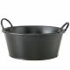 Bassine Acier Noir Bac à Plantes Jardinière Jackson à Poignée Ronde Pm 17,5x31,5x37,5cm