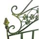 Double Jardinière à Accrocher Balconnière à Deux Niveaux en Acier et Fonte Patinée Vert Ancien Support à Plantes 18x45x59cm