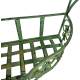 Double Jardinière à Accrocher Balconnière à Deux Niveaux en Acier et Fonte Patinée Vert Ancien Support à Plantes 18x45x59cm