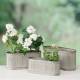 Jardinière Ovale PM Bac à Plantes en Acier Effet Zinc Balconnière Design Campagne 18x23x54,5cm