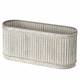 Jardinière Ovale MM Bac à Plantes en Acier Effet Zinc Balconnière Design Campagne 21,5x28,5x62,5cm