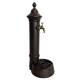 Fontaine de Jardin Fontaine à poser en Fonte d'Aluminium Patinée Marron avec Robinet Fonctionnel en Laiton 26x35x72cm
