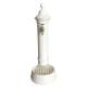 Fontaine de Potager extérieur Fontaine à poser en Fonte d'Aluminium Patinée Blanc avec Robinet Fonctionnel 26x35x72cm