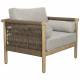 Salon de Jardin Oasis Dutchbone Ensemble 4 Pièces en Acacia, Corde et Tissu Oléfine Mobilier Extérieur Design