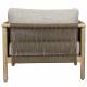 Salon de Jardin Oasis Dutchbone Ensemble 4 Pièces en Acacia, Corde et Tissu Oléfine Mobilier Extérieur Design