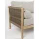 Salon de Jardin Oasis Dutchbone Ensemble 4 Pièces en Acacia, Corde et Tissu Oléfine Mobilier Extérieur Design