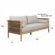 Salon de Jardin Oasis Dutchbone Ensemble 4 Pièces en Acacia, Corde et Tissu Oléfine Mobilier Extérieur Design