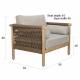 Salon de Jardin Oasis Dutchbone Ensemble 4 Pièces en Acacia, Corde et Tissu Oléfine Mobilier Extérieur Design