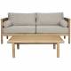 Salon de Jardin Oasis Dutchbone Ensemble 2 Pièces en Acacia, Corde et Tissu Oléfine Mobilier Extérieur Design
