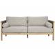 Salon de Jardin Oasis Dutchbone Ensemble 2 Pièces en Acacia, Corde et Tissu Oléfine Mobilier Extérieur Design