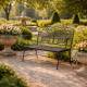 Banc Banquette Fauteuil de Jardin Exterieur 2 Personnes Pliable en Fer 60x95x122cm