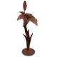Sculpture Florale à Poser Ensemble Fleur et Bouton Style Lys Décoration de Jardin sur Socle 69x69x156cm