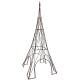 Structure Pyramidale en Acier Oxydé Tuteur Forme Tour Eiffel Support à Plantes Grimpantes 59x59x146cm