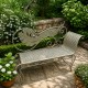 Banc de Jardin Aphrodite Méridienne de Jardin en Acier Vert Antique Mobilier Extérieur 43x111x137cm
