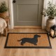Tapis Gratte Pieds de Forme Rectangulaire ou Paillasson Motifs Chien en Coco et Caoutchouc 1x25x75cm