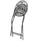 Salon de Jardin 2 Personnes Papillon Salon de Thé Bistrot 1 Table 2 Chaises Pliables en Fer Marron