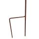 Sculpture Florale PM à Piquer Double Fleur en Acier Oxydé Décoration de Jardin Style Roses 51x20x110cm