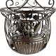 Petite Jardinière Façon Panier Pot de Fleur Bac de Plantation en Acier Marron 21,5x21,5x33cm
