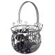 Grande Jardinière Façon Panier Pot de Fleur Bac de Plantation en Acier Marron 25x25x36,5cm