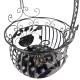 Grande Jardinière Façon Panier Pot de Fleur Bac de Plantation en Acier Marron 25x25x36,5cm