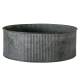 Jardinière Ronde MM Bassine en Acier Galvanisé Bac de Plantation Finition Striée 10x28x28cm