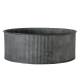 Jardinière Ronde GM Bassine en Acier Galvanisé Bac de Plantation Finition Striée 11x30x30cm