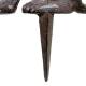 Chien Bandit en Fonte à Piquer Statue Animale Patinée Marron Décoration de Jardin sur Pic 0,6x22x31,5cm