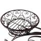 Vélo Porte-Plante Décoratif en Acier Noir Support à Plante Décoration de Jardin 27,5x43,5x49,5cm