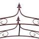 Sublime Arche Fleur de Lys Tuteur Arc à Rosiers Passage de Jardin en Acier Oxydé 33x283x260cm