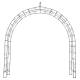 Sublime Arche Fleur de Lys Tuteur Arc à Rosiers Passage de Jardin en Acier Oxydé 33x283x260cm