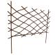 Treillis Croix PM en Acier Oxydé Bordure Haute Motif Croisillons à Planter Cloture Support à Plantes 0,5x51x60,5cm