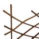 Treillis Croix PM en Acier Oxydé Bordure Haute Motif Croisillons à Planter Cloture Support à Plantes 0,5x51x60,5cm