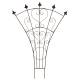 Grand Treillis Evasé Support à Grimpants en Acier Oxydé Grille de Jardin Forme Eventail 1x122x180cm