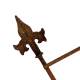 Grand Treillis Evasé Support à Grimpants en Acier Oxydé Grille de Jardin Forme Eventail 1x122x180cm