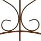 Grand Treillis Evasé Support à Grimpants en Acier Oxydé Grille de Jardin Forme Eventail 1x122x180cm