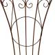 Grand Treillis Evasé Support à Grimpants en Acier Oxydé Grille de Jardin Forme Eventail 1x122x180cm