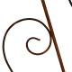 Grand Treillis Evasé Support à Grimpants en Acier Oxydé Grille de Jardin Forme Eventail 1x122x180cm