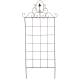 Treillis à Planter Support à Plantes Grimpantes en Acier Oxydé Motif Lys Grille Décoration de Jardin 1x95x212cm