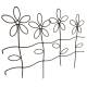 Treillis Fleurs PM Bordure en Acier Oxydée Grille Basse à Motifs Décoration Extérieure 0,5x82x61cm